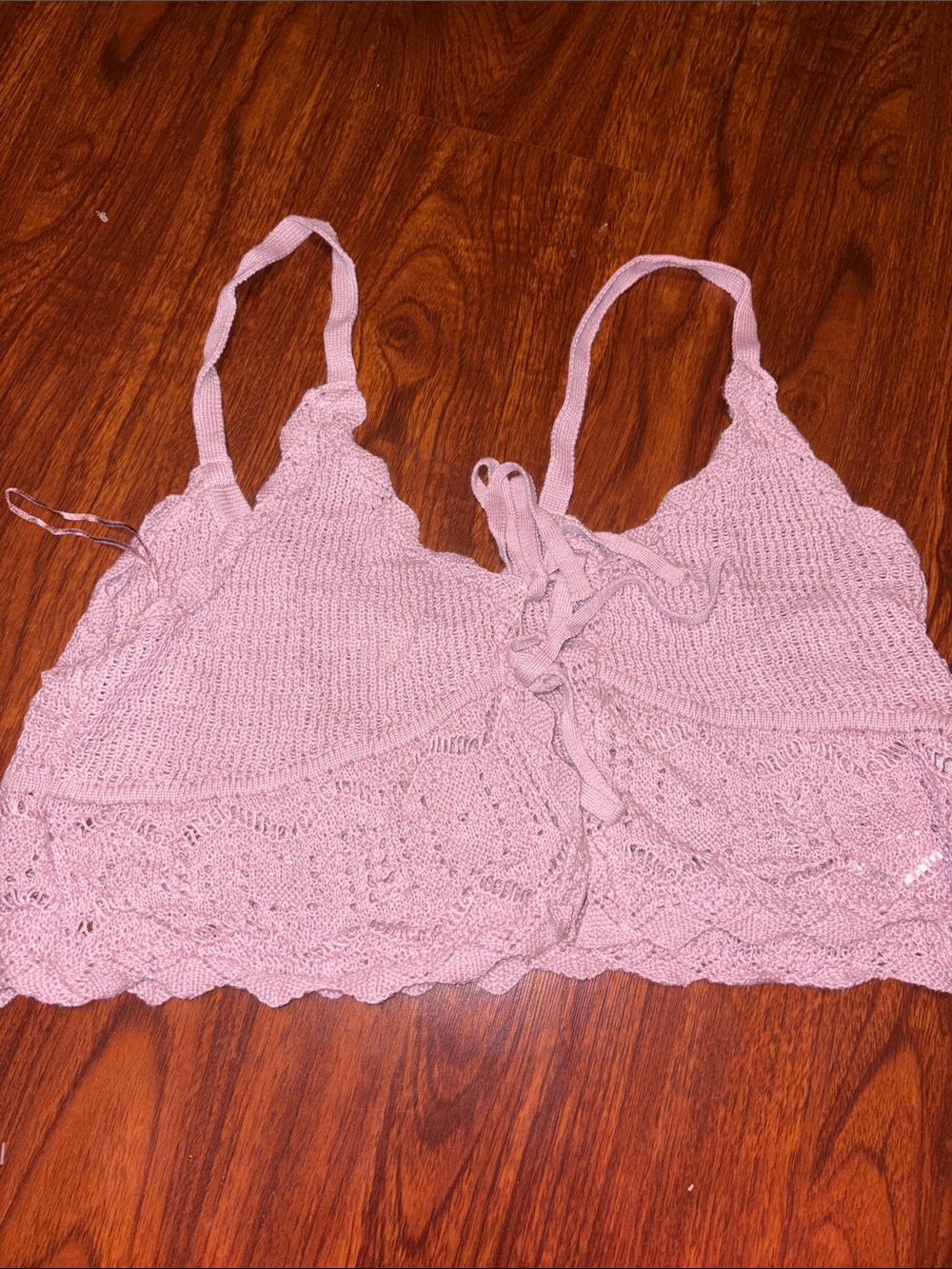 Aeropostale Pink Crochet Crop Top